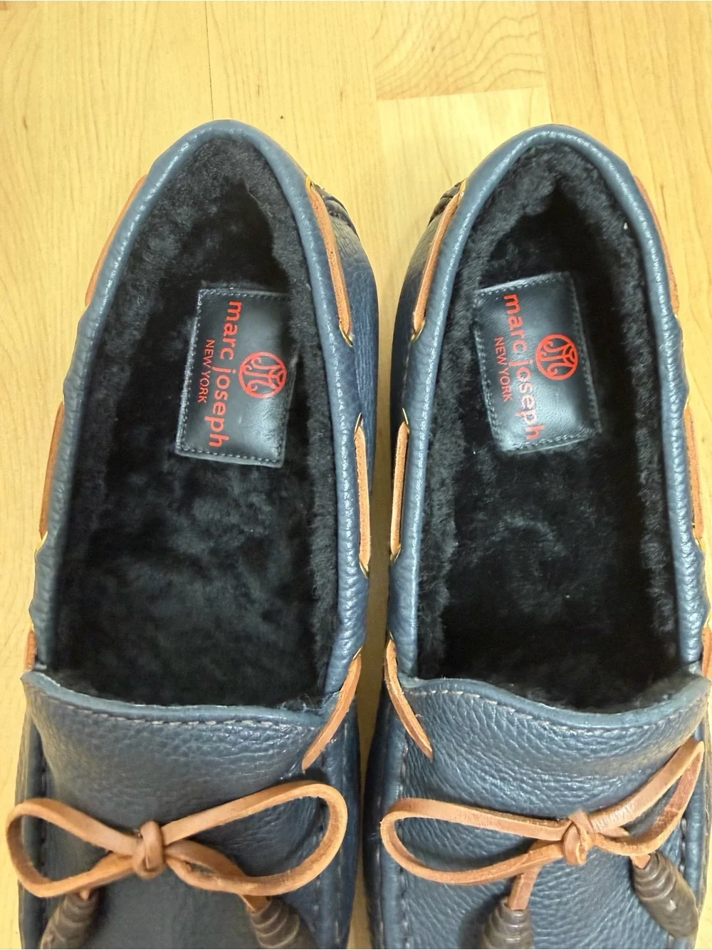 Marc Joseph Rockefeller Navy Leather Loafers EU 41/US 8